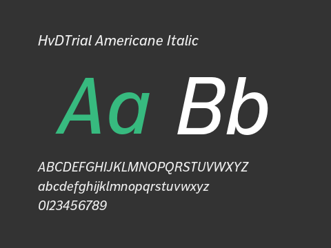 HvDTrial Americane Italic