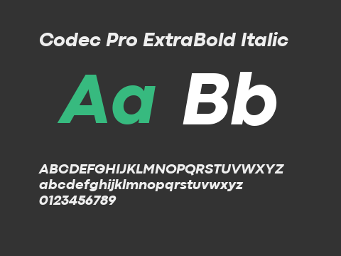 Codec Pro ExtraBold Italic