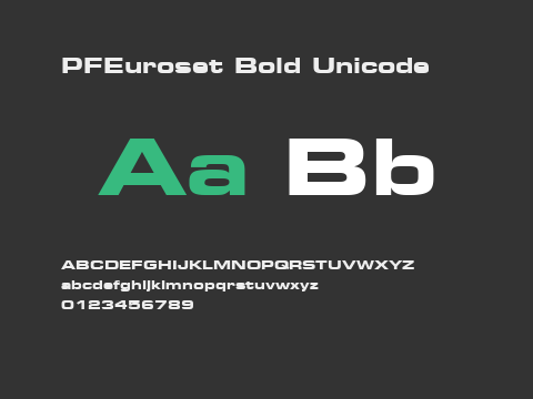 PFEuroset Bold Unicode