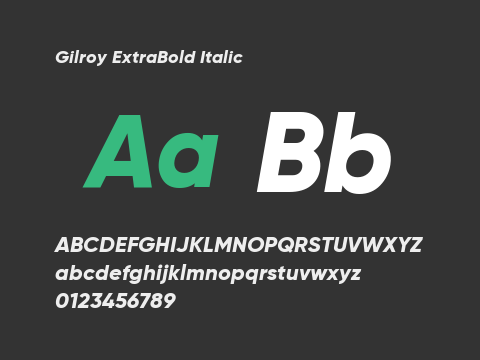 Gilroy ExtraBold Italic