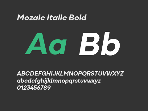 Mozaic Italic Bold