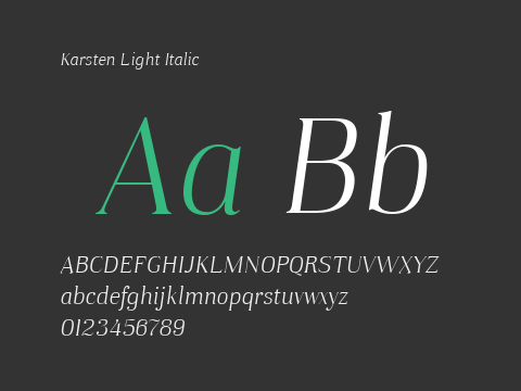 Karsten Light Italic