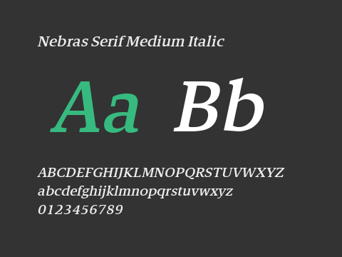 Nebras Serif Medium Italic