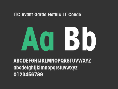 ITC Avant Garde Gothic LT Conde