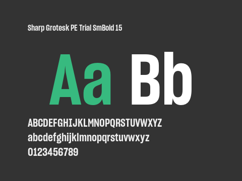 Sharp Grotesk PE Trial SmBold 15