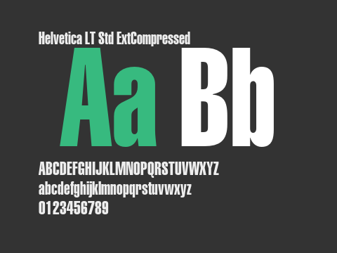 Helvetica LT Std ExtCompressed