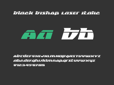 Black Bishop Laser Italic