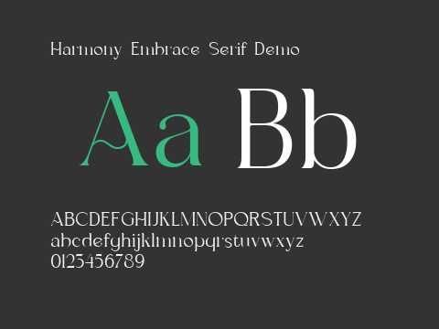 Harmony Embrace Serif Demo