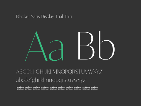 Blacker Sans Display Trial Thin