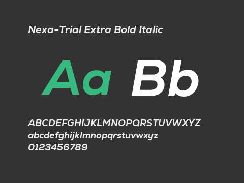 Nexa-Trial Extra Bold Italic