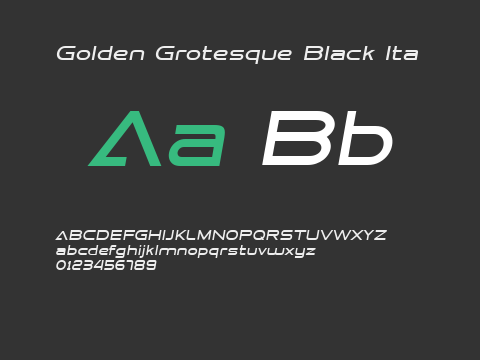 Golden Grotesque Black Ita