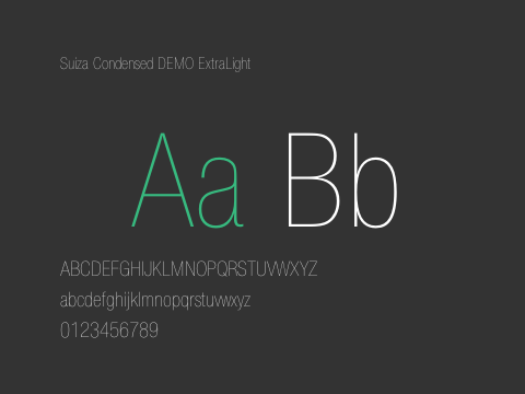 Suiza Condensed DEMO ExtraLight