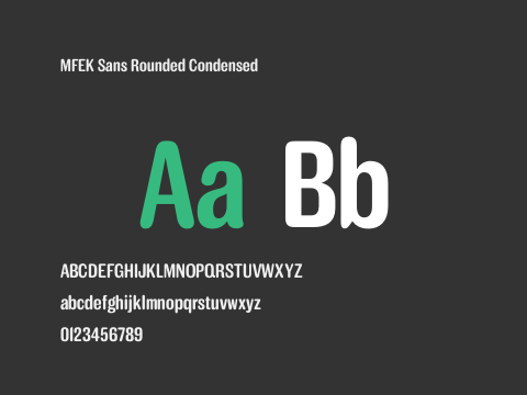 MFEK Sans Rounded Condensed