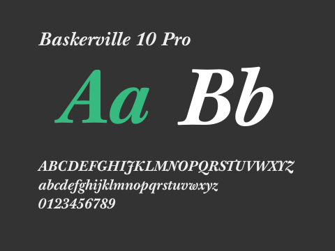 Baskerville 10 Pro