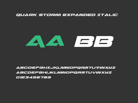 Quark Storm Expanded Italic