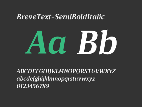 BreveText-SemiBoldItalic