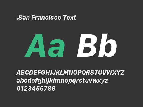 .San Francisco Text