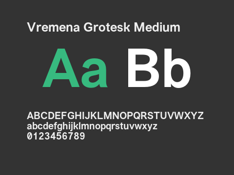 Vremena Grotesk Medium