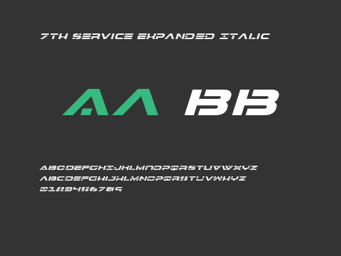 7th Service Expanded Italic