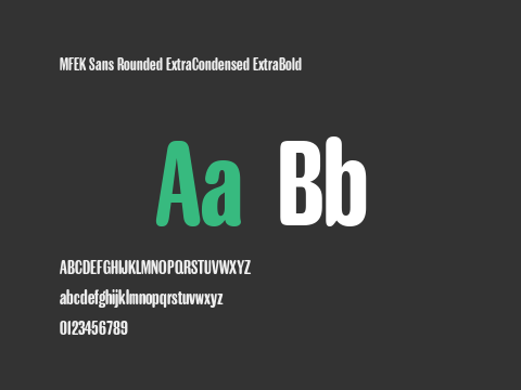 MFEK Sans Rounded ExtraCondensed ExtraBold