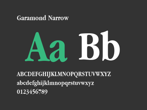 Garamond Narrow