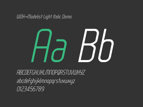 WOX~Modelist Light Italic Demo