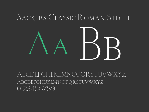 Sackers Classic Roman Std Lt