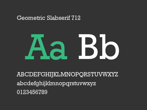 Geometric Slabserif 712