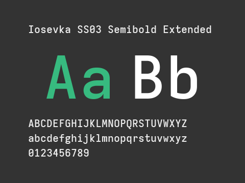 Iosevka SS03 Semibold Extended