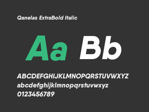 Qanelas ExtraBold Italic