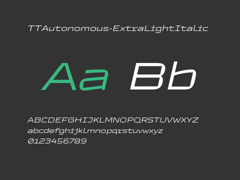 TTAutonomous-ExtraLightItalic