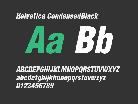 Helvetica CondensedBlack