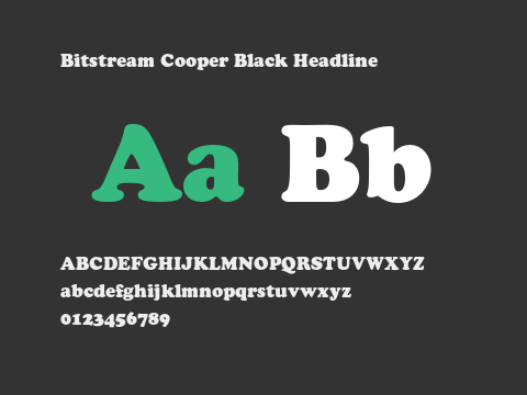 Bitstream Cooper Black Headline