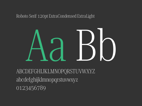 Roboto Serif 120pt ExtraCondensed ExtraLight