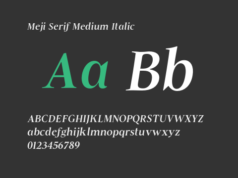 Meji Serif Medium Italic