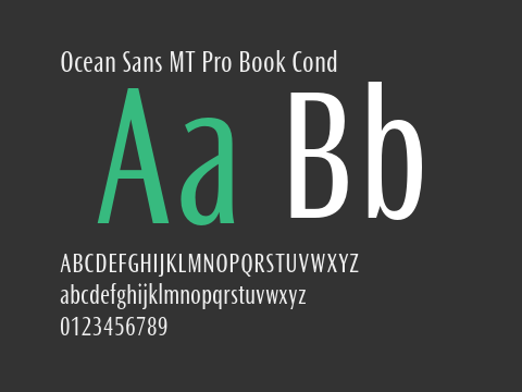 Ocean Sans MT Pro Book Cond