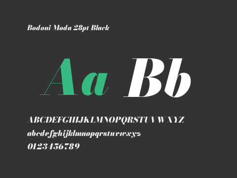 Bodoni Moda 28pt Black