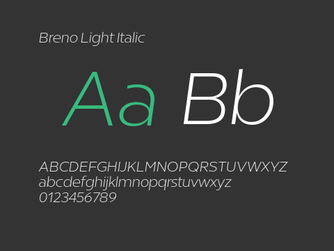 Breno Light Italic