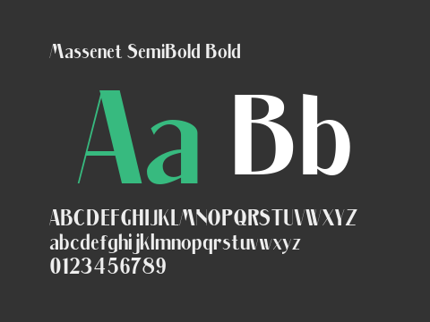 Massenet SemiBold Bold