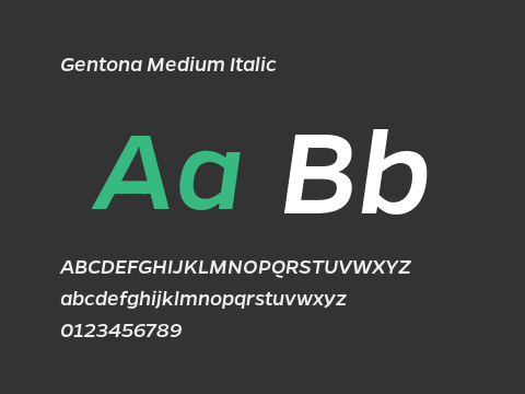 Gentona Medium Italic