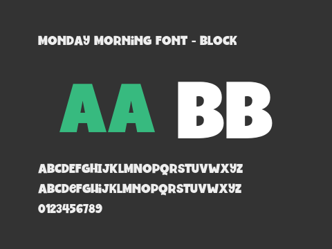 Monday Morning Font - Block