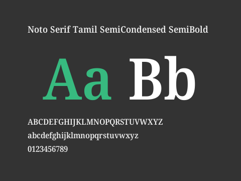 Noto Serif Tamil SemiCondensed SemiBold