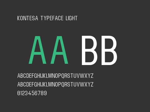 Kontesa Typeface Light