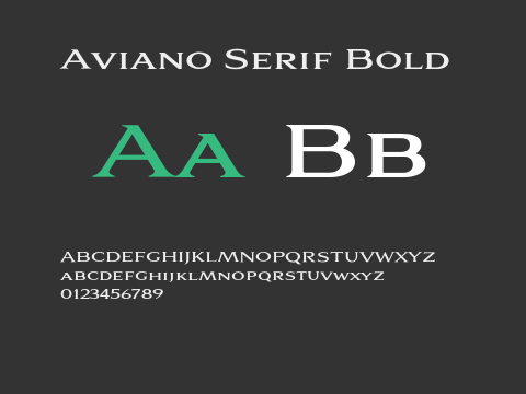 Aviano Serif Bold