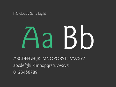 ITC Goudy Sans Light