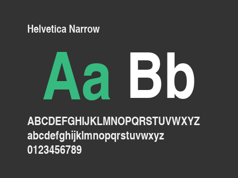 Helvetica Narrow