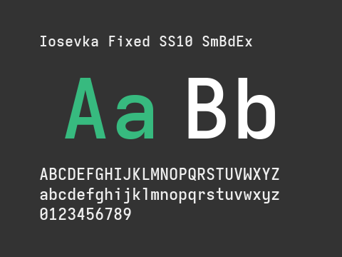 Iosevka Fixed SS10 SmBdEx