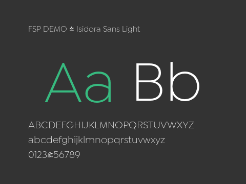 FSP DEMO - Isidora Sans Light