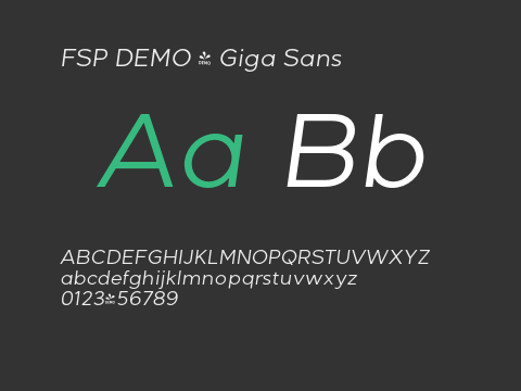 FSP DEMO - Giga Sans