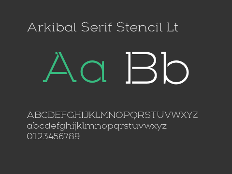 Arkibal Serif Stencil Lt